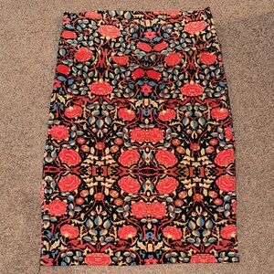 LuLaRoe Vibrant Patterned Pencil Skirt